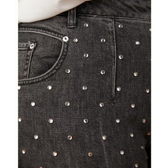 NWT Pilcro Ultra High-Rise Beaded Straight Jeans - Picture 4 of 8